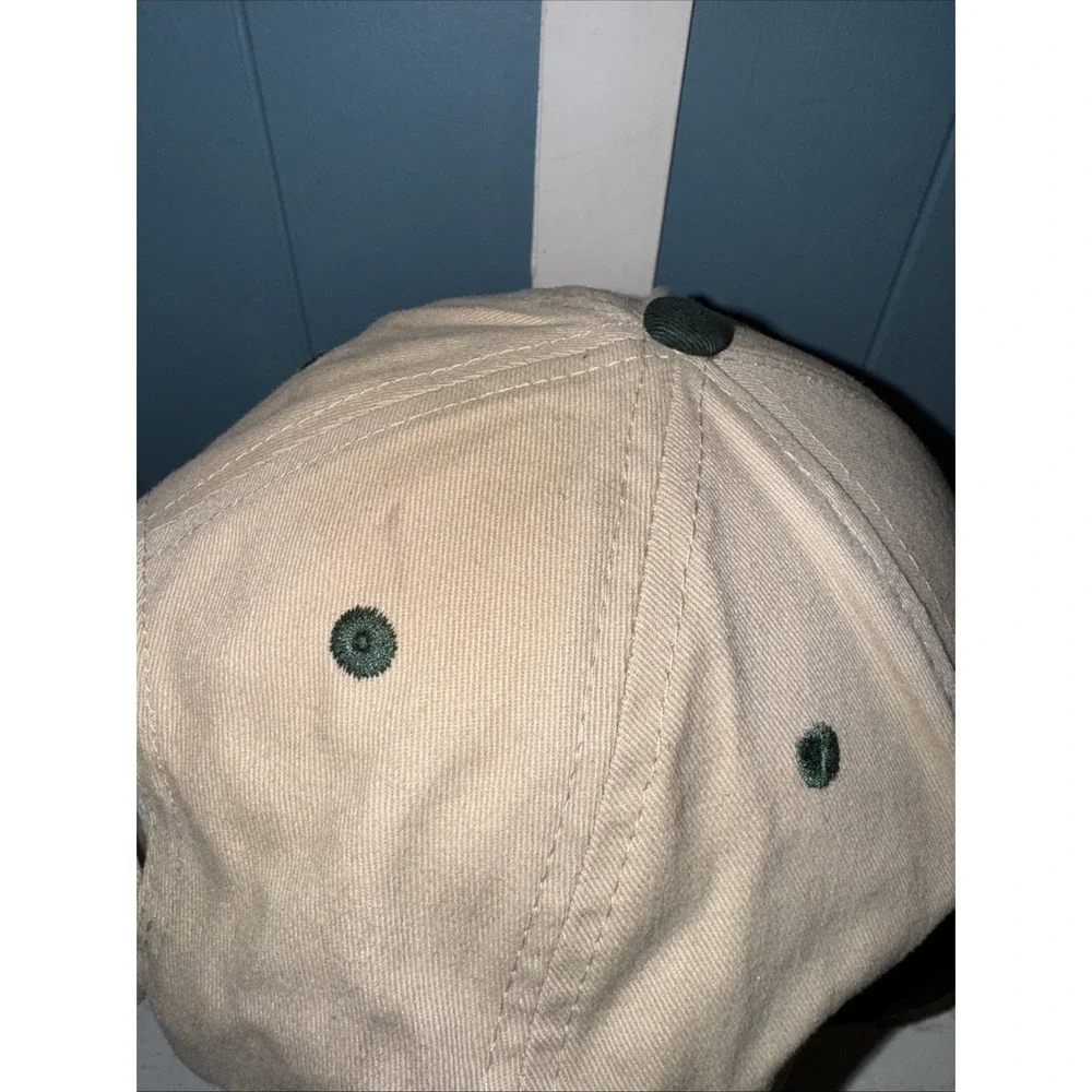 Vintage Fort Collins Municipal Railway Hat Cap Tan Green Sportswear‎ Colorado OS